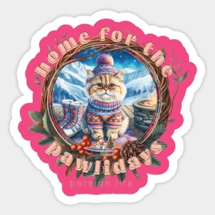 Home For The Holidays Beanie Persian Life 18P Sticker